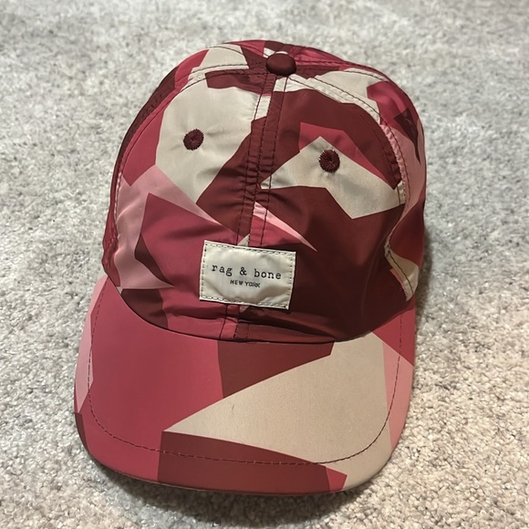Rag & Bone Pink Geometric Baseball Cap - Picture 5 of 10